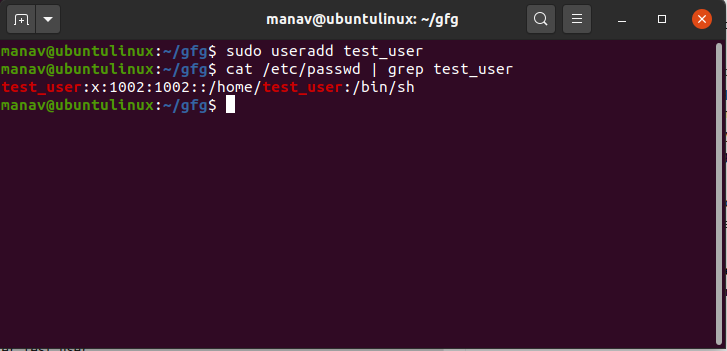 Useradd Command Example